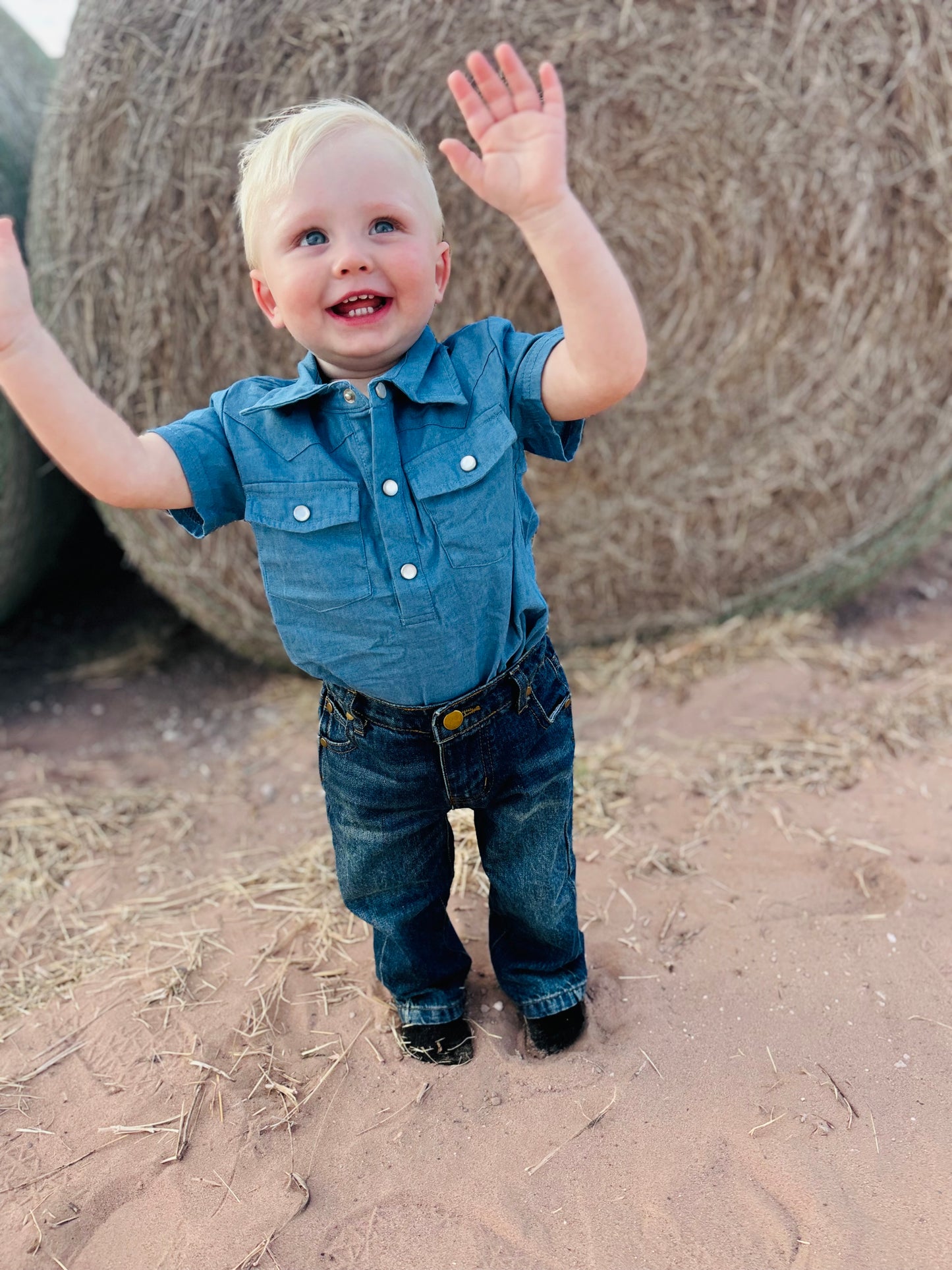 LITTLE BOY BOOT CUT JEANS image 1
