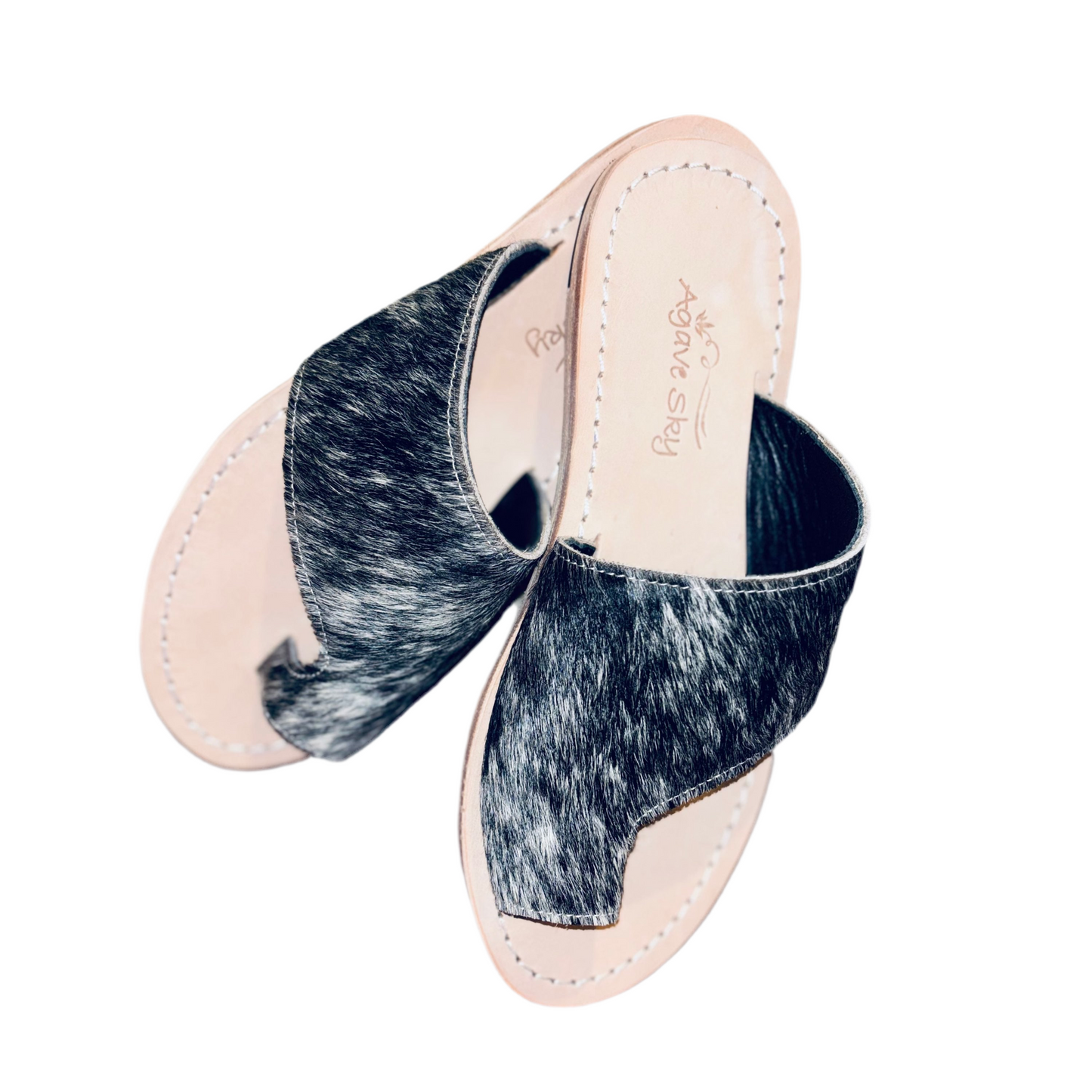 BLACK & WHITE TANYA COWHIDE