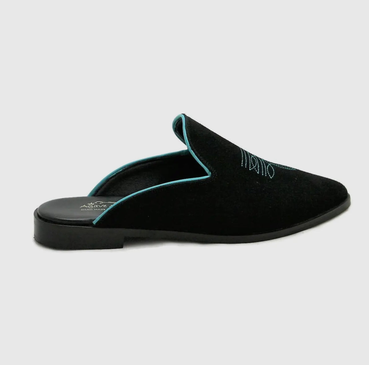 ADAIRE MULE BLACK & TURQUOISE