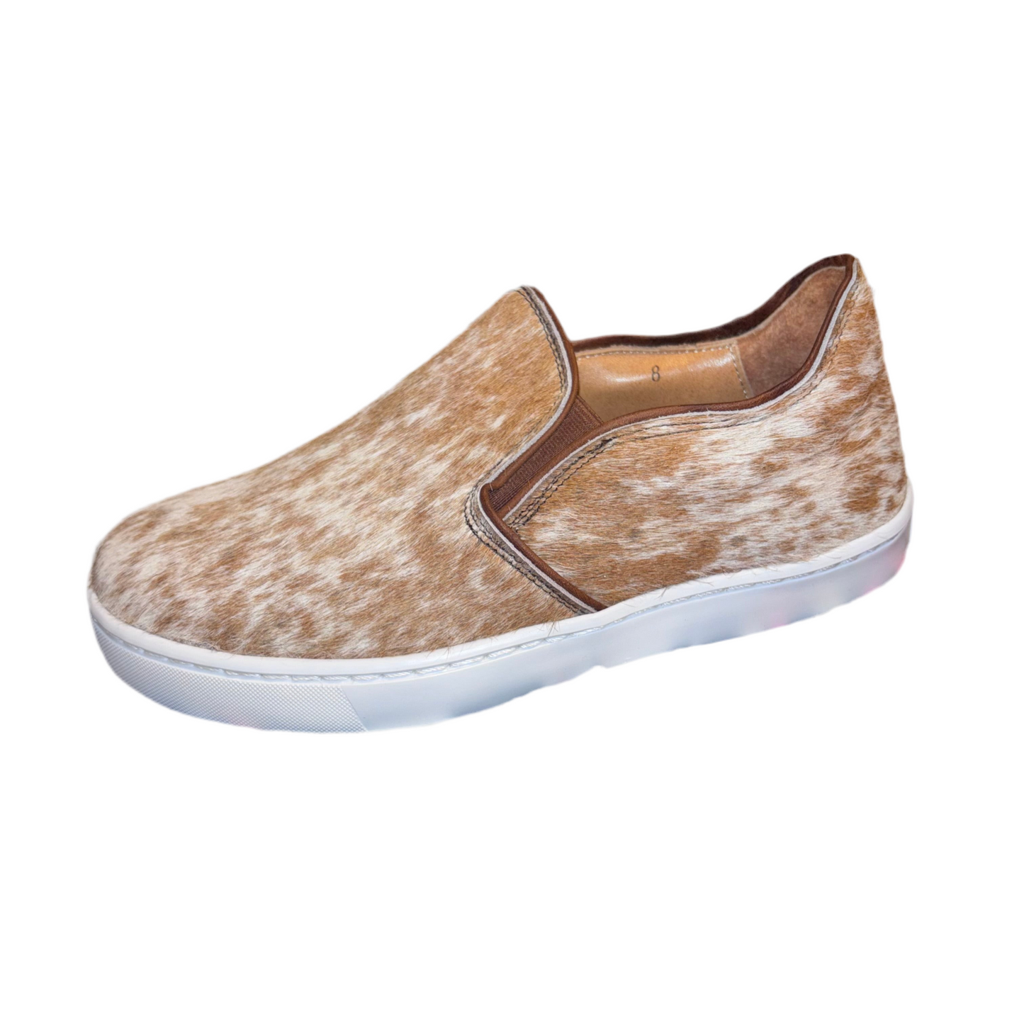 RED COWHIDE TENNIS SHOES