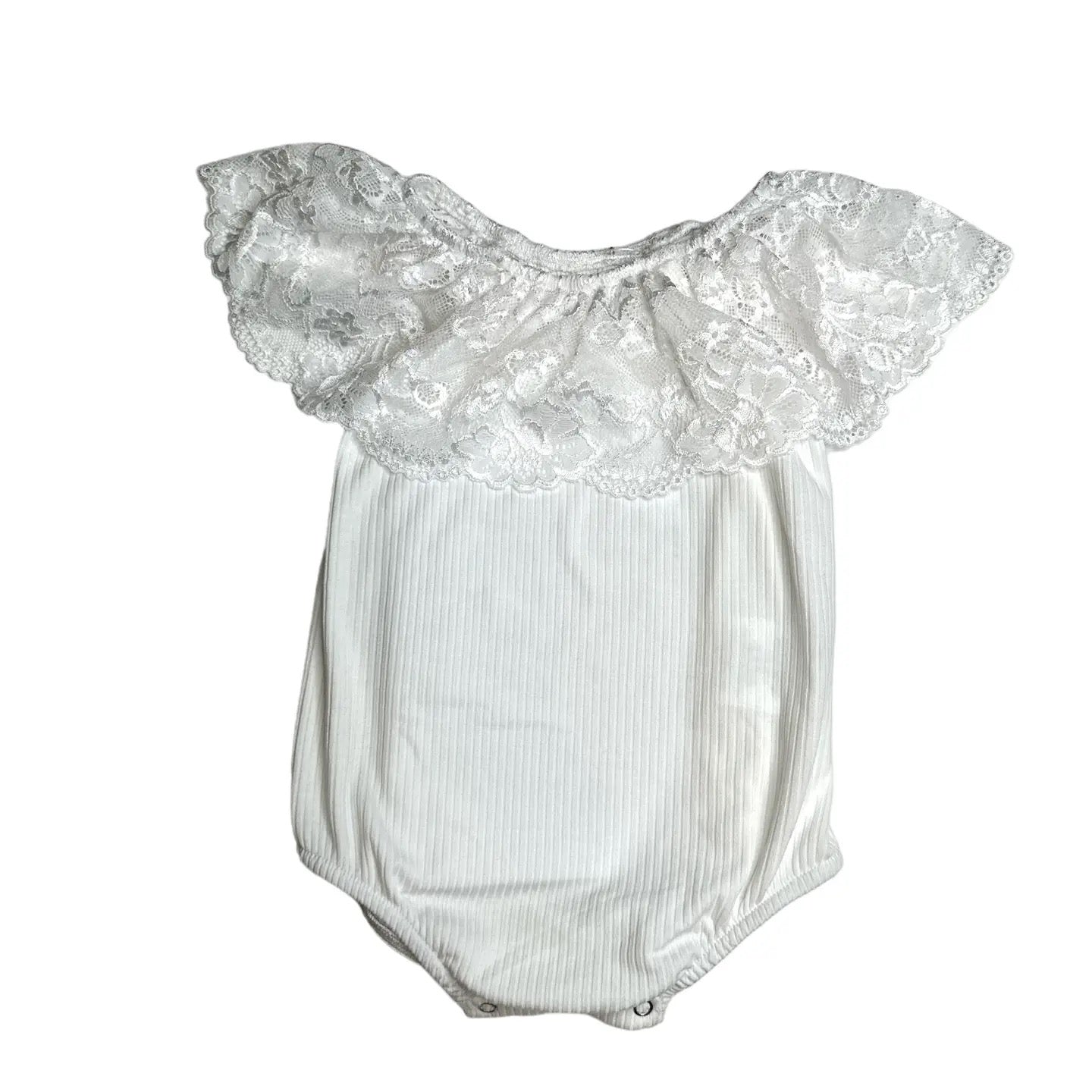CREAM LACE NECK ONESIE