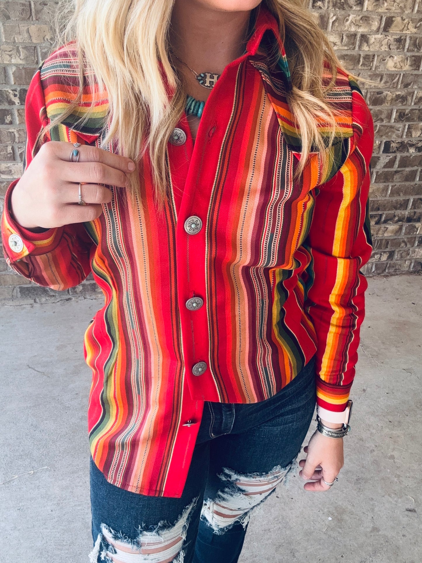 SERAPE LONG SLEEVE BUTTON UP image 0