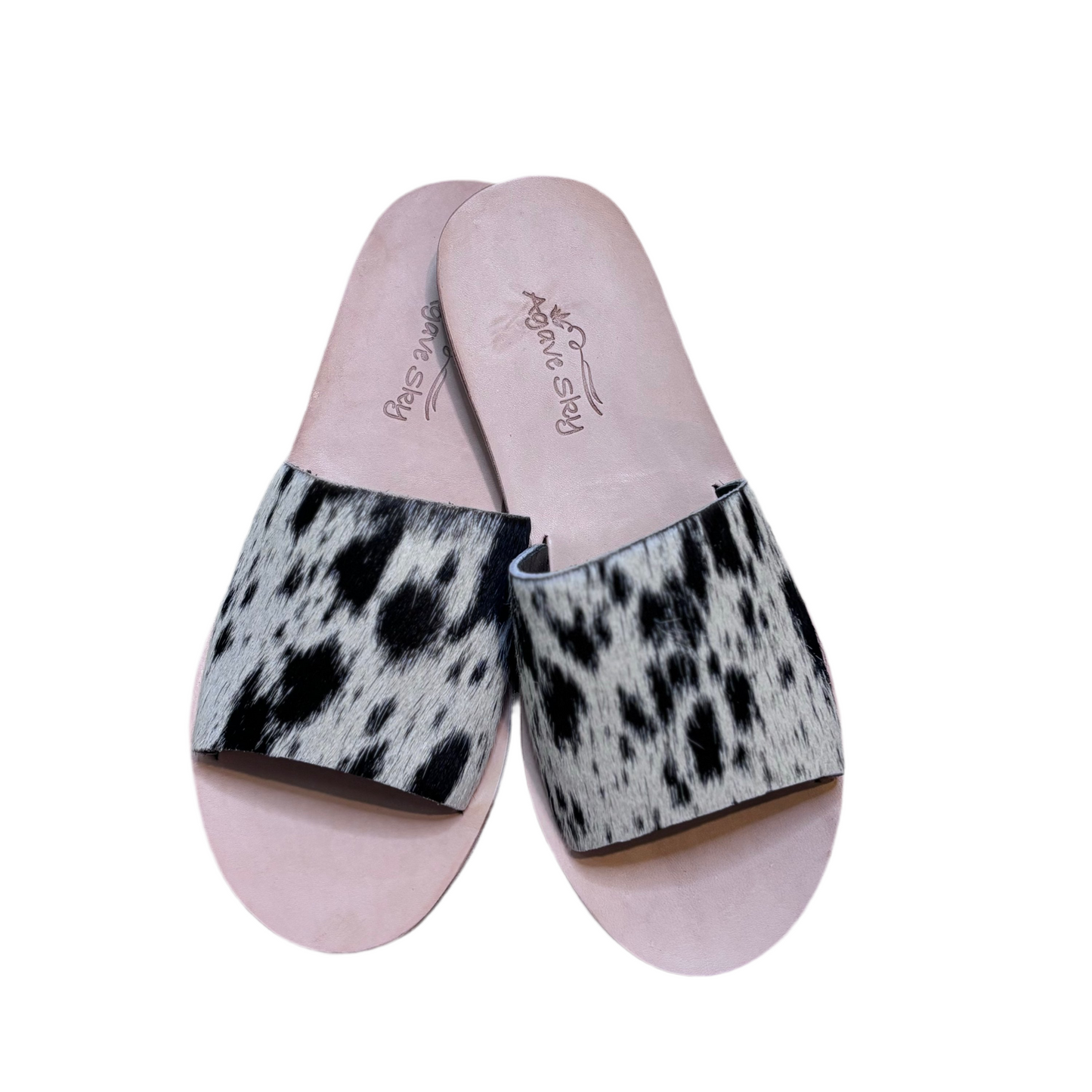 BLACK & WHITE COWHIDE SHOES