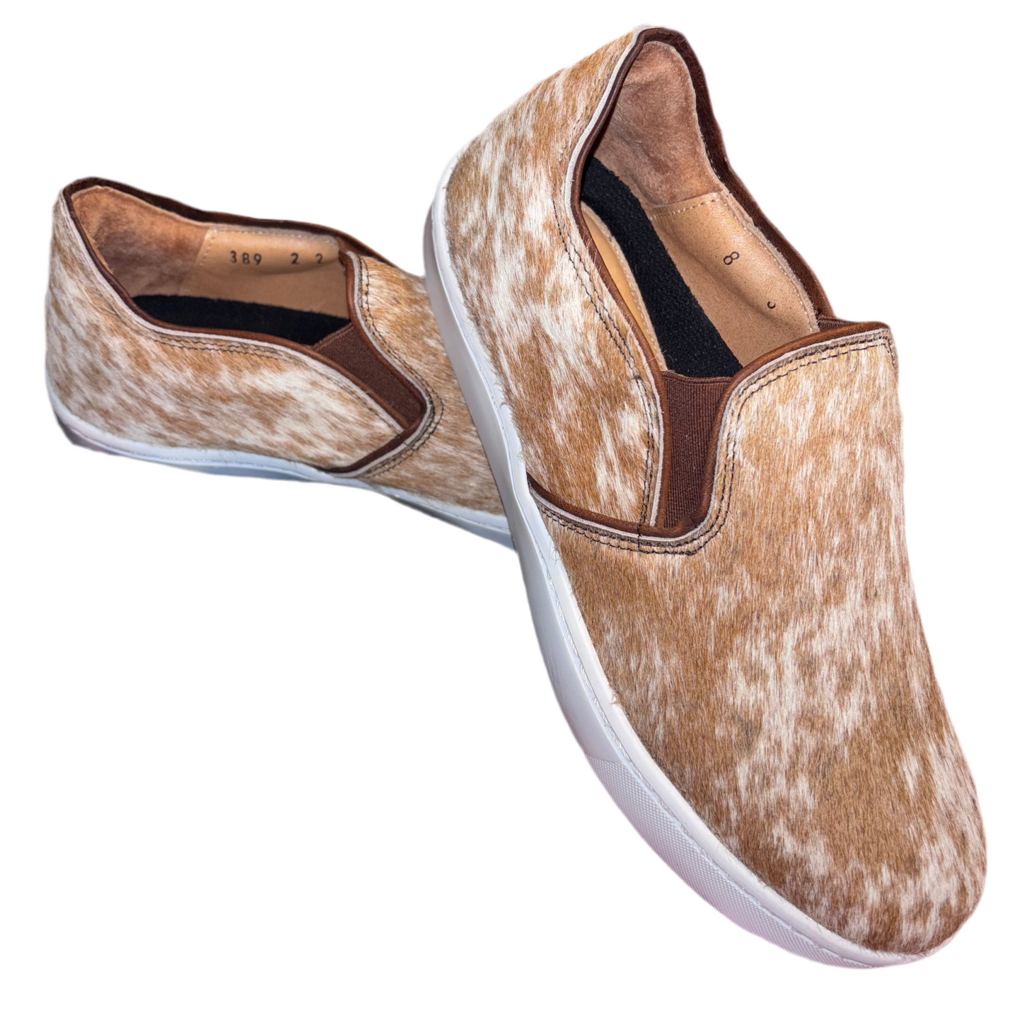 RED COWHIDE TENNIS SHOES