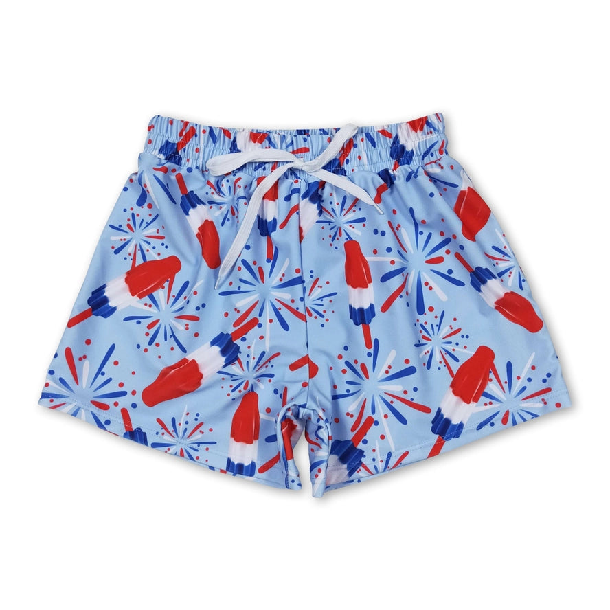 BLUE FIREWORK POPSICLE SHORTS