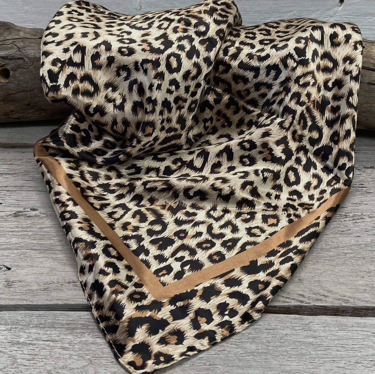 TAN LEOPARD WILD RAG