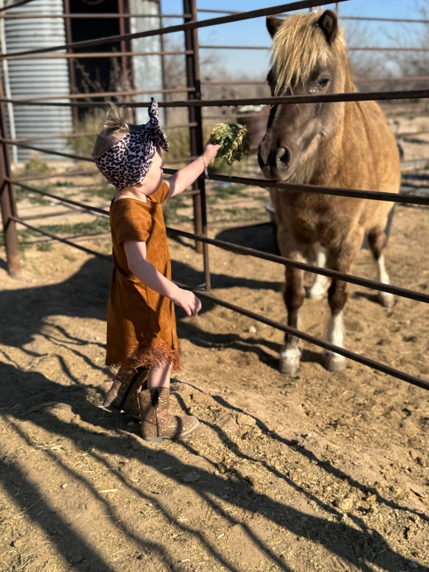 BROWN SUEDE FRINGE DRESS
