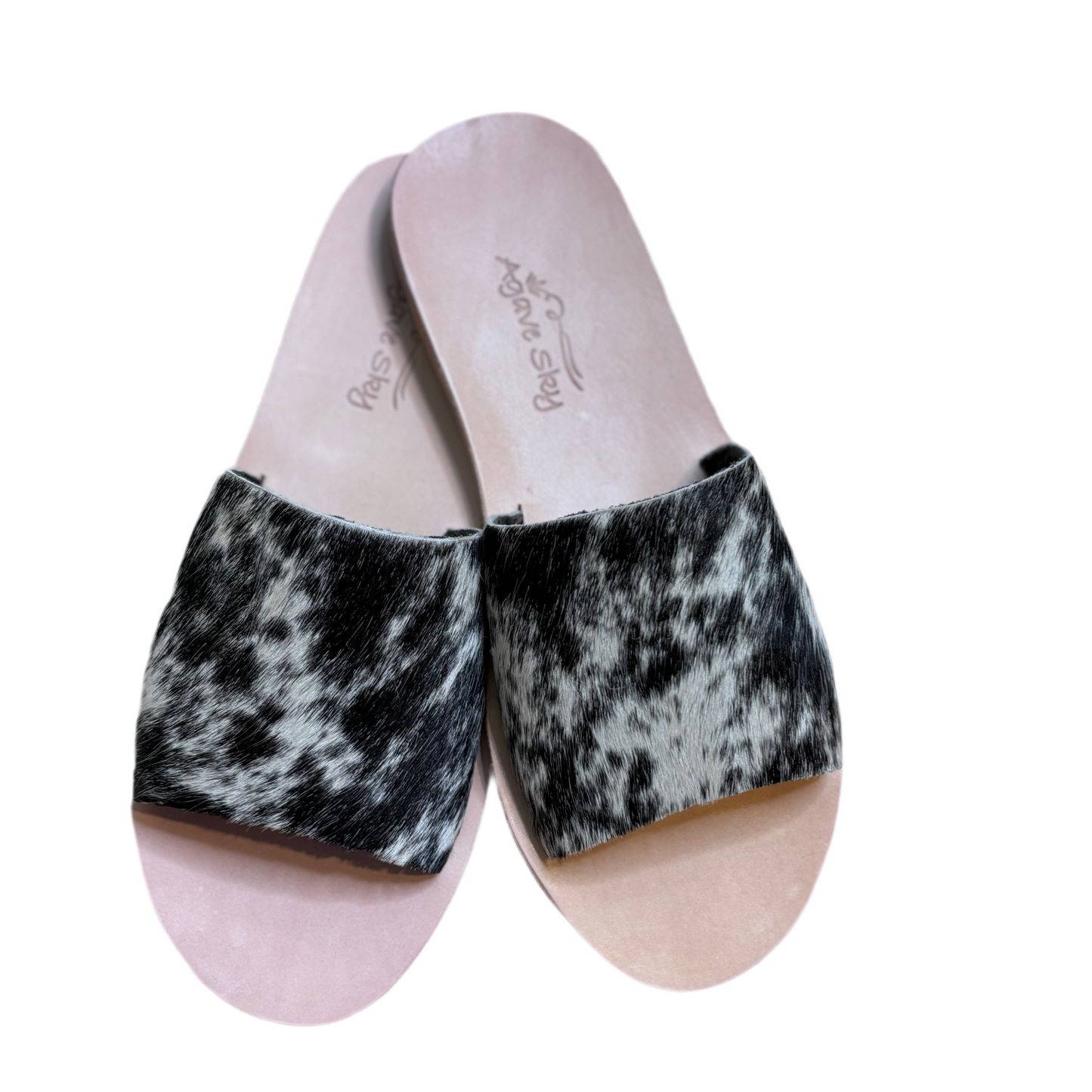 BLACK & WHITE COWHIDE SHOES