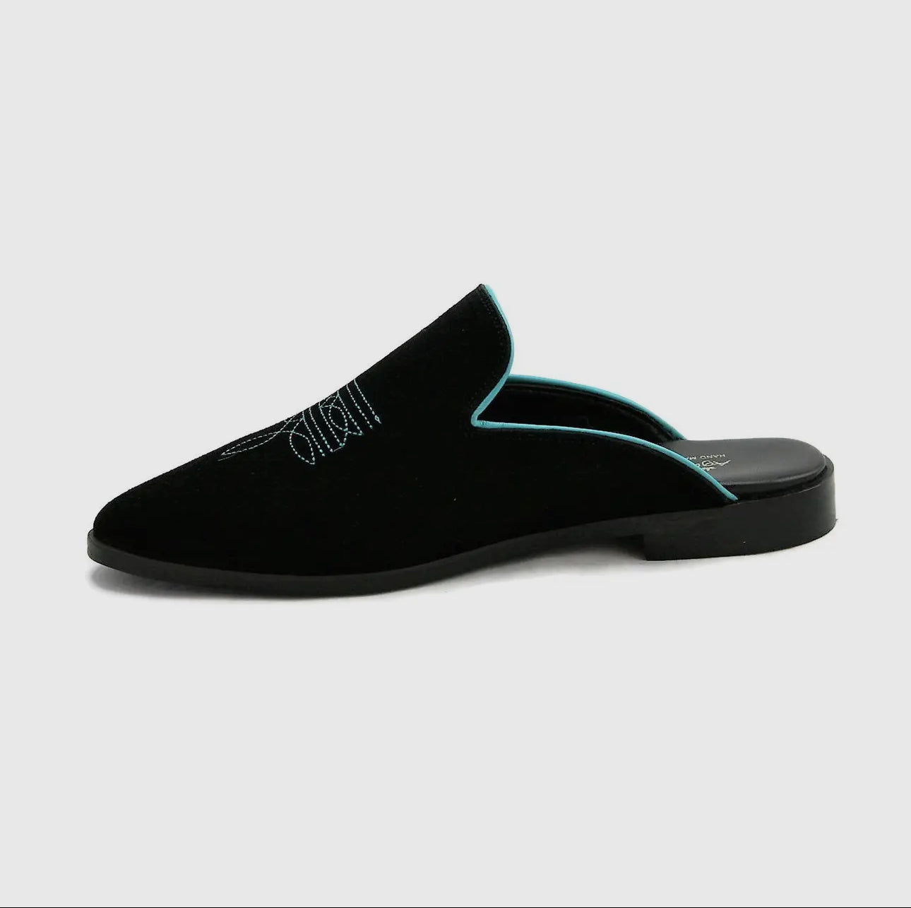 ADAIRE MULE BLACK & TURQUOISE