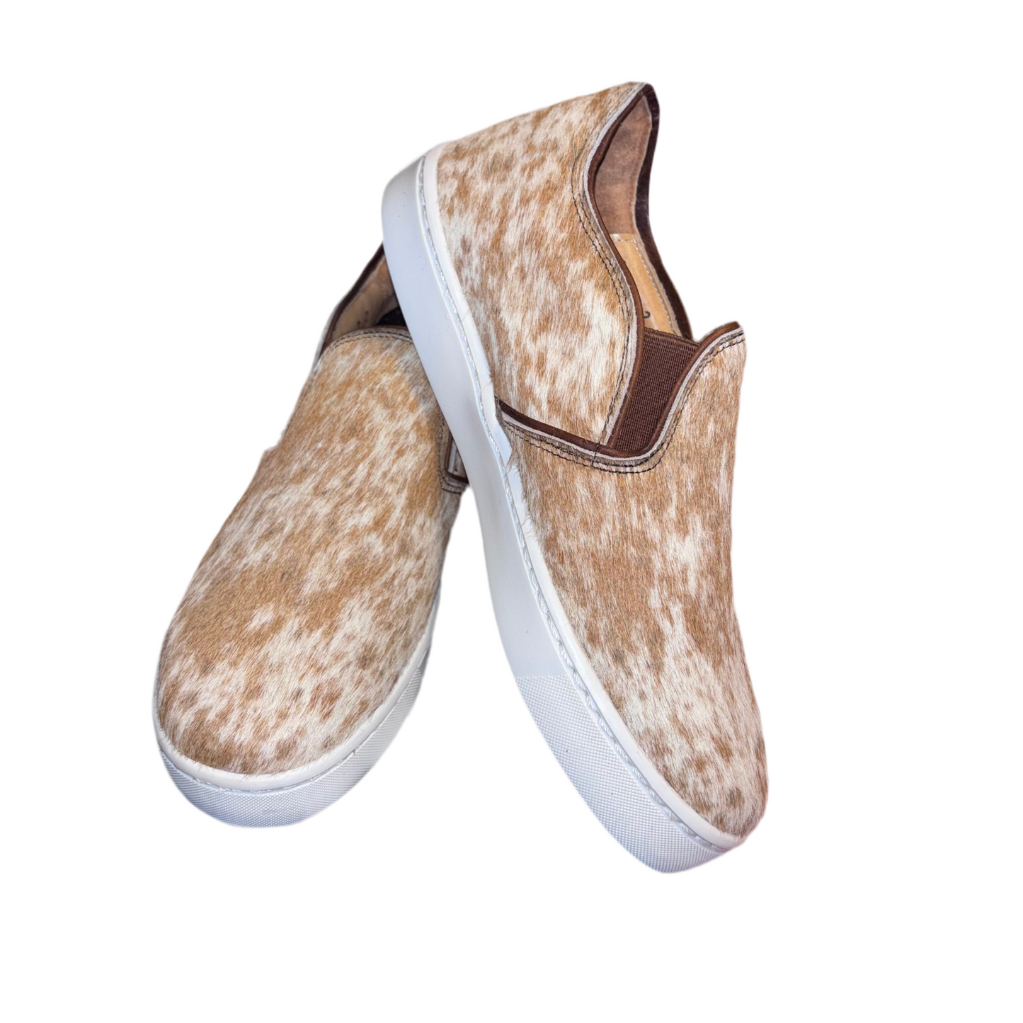 RED COWHIDE TENNIS SHOES