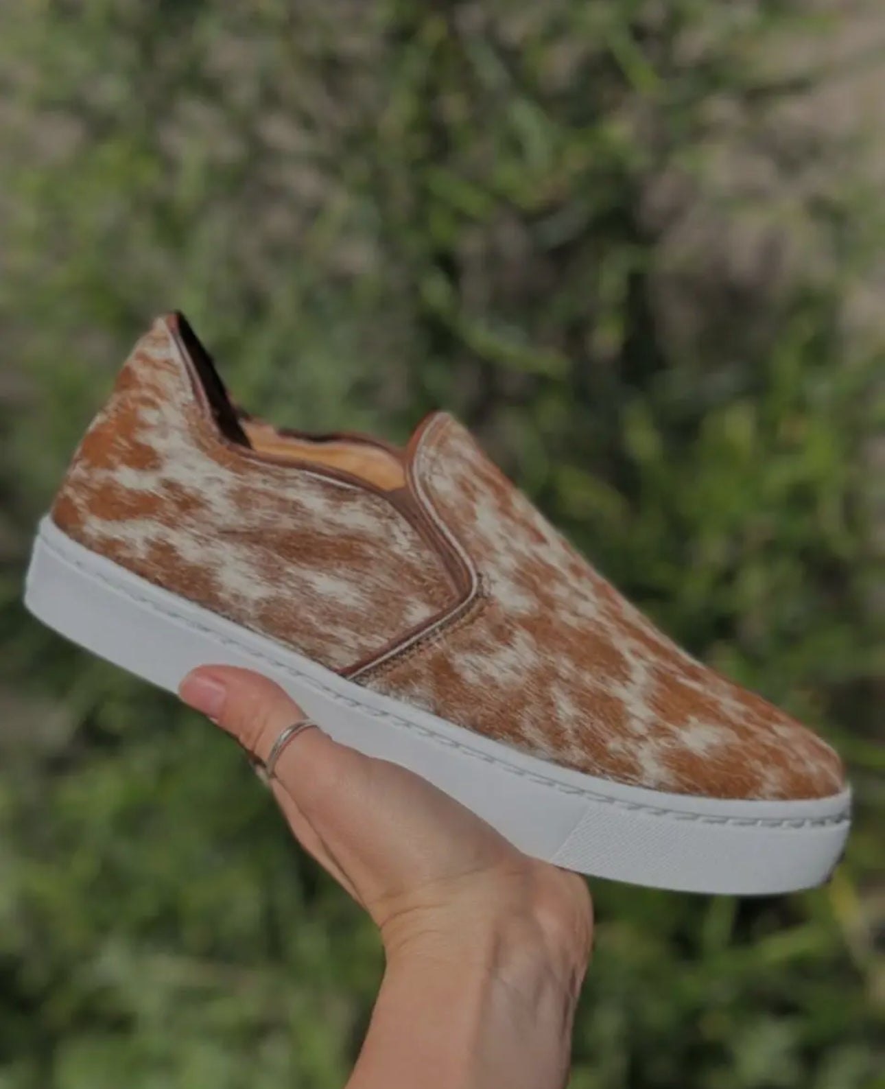 RED COWHIDE TENNIS SHOES