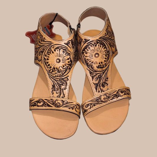 LEATHER TOOLED SANDLES