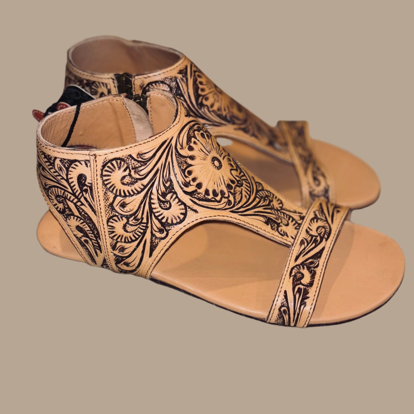 LEATHER TOOLED SANDLES