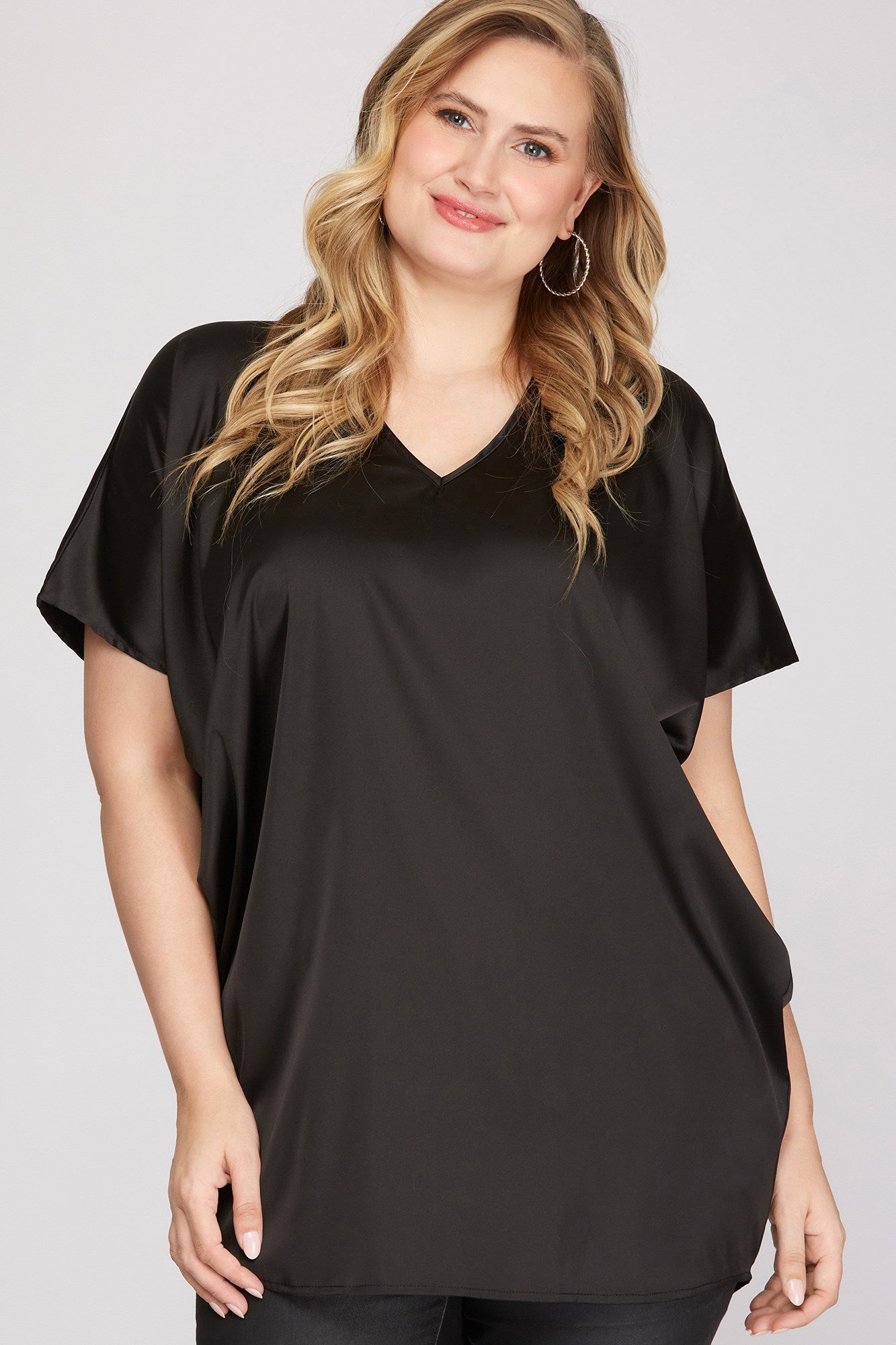 BLACK SILK TOP