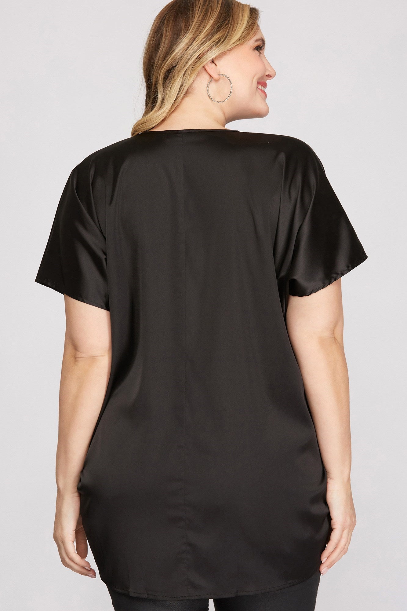 BLACK SILK TOP