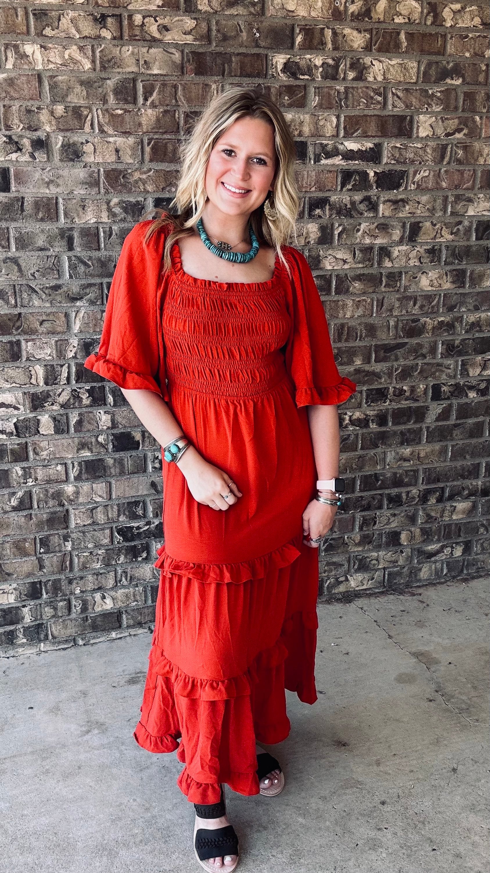 Burnt orange dress image 0